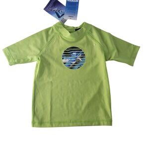 Kanu Kids Hyper Green Long Sleeve Rash Guard UPF 50 Size 3T Sun Protection